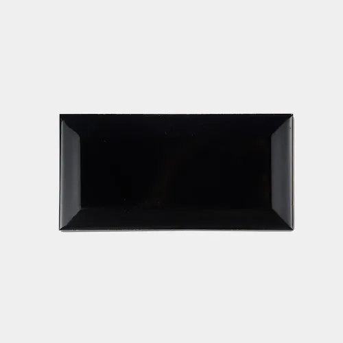 Harteflooring azulejo subway biselado brillante negro 6055.webp