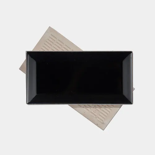 Harteflooring azulejo subway biselado brillante negro 6056.webp