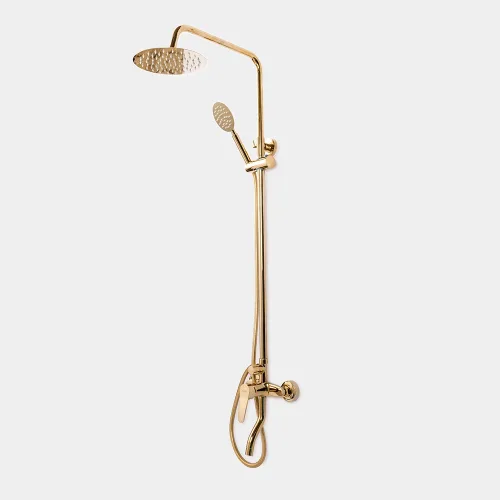 Kubel columna ducha extensible redonda 20x20 dorada 18 gris.webp