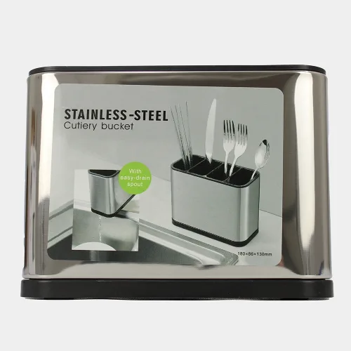 Tase escurridor de cubiertos acero inoxidable stainclean silver 7489 gris.webp